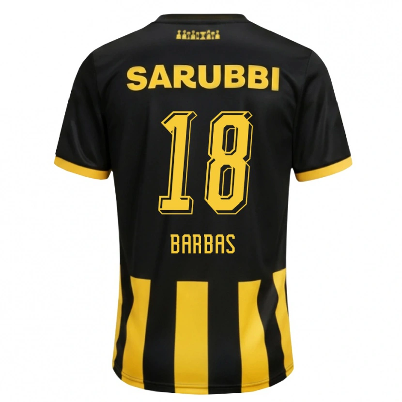 Danxen Damen Germán Barbas #18 Schwarz Gelb Heimtrikot Trikot 2026/27 T-Shirt Österreich