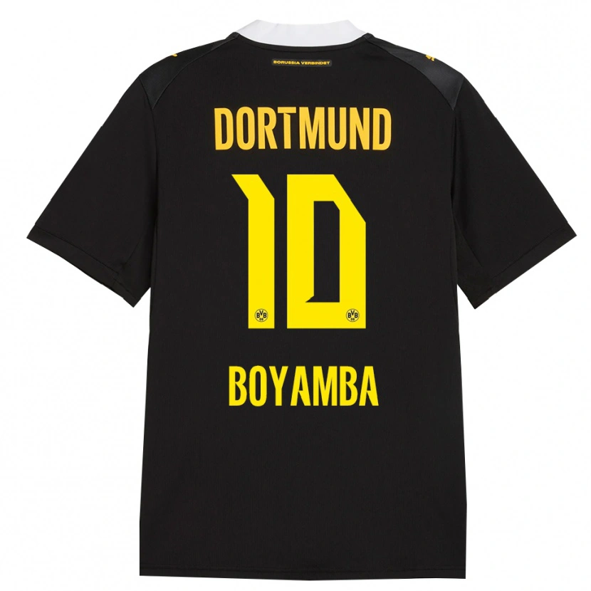 Danxen Damen Joseph Boyamba #10 Schwarz Rot Gelb Auswärtstrikot Trikot 2026/27 T-Shirt Österreich