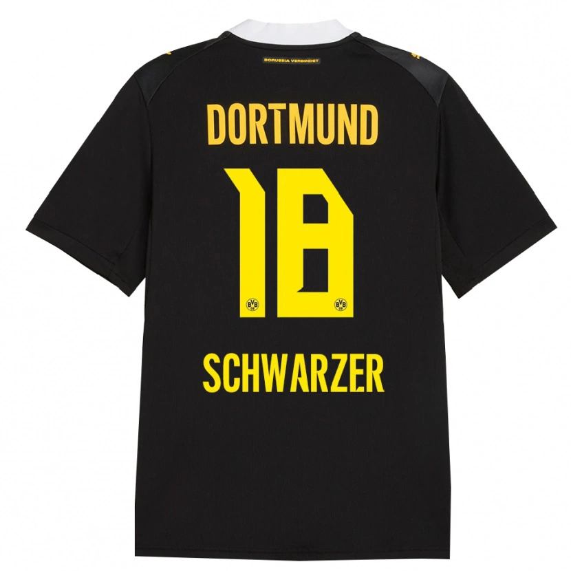 Danxen Damen Jonas Schwarzer #18 Schwarz Rot Gelb Auswärtstrikot Trikot 2026/27 T-Shirt Österreich