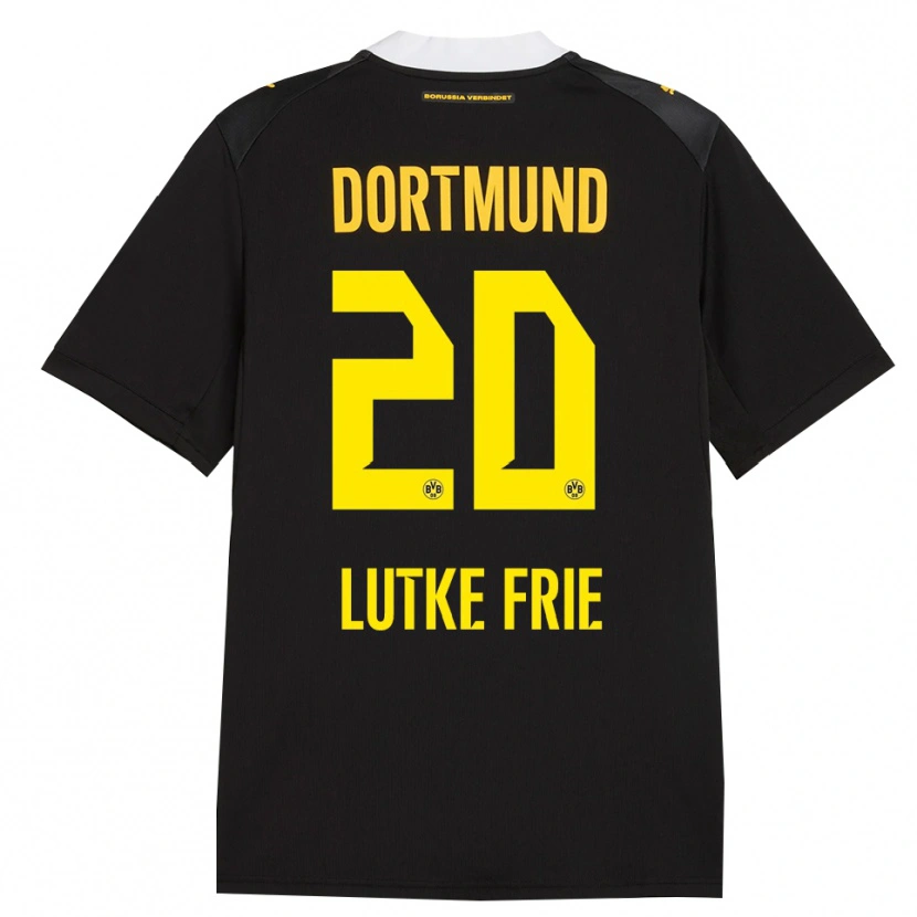 Danxen Damen Dennis Lutke-Frie #20 Schwarz Rot Gelb Auswärtstrikot Trikot 2026/27 T-Shirt Österreich
