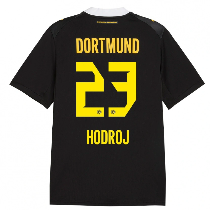 Danxen Damen Malik Hodroj #23 Schwarz Rot Gelb Auswärtstrikot Trikot 2026/27 T-Shirt Österreich