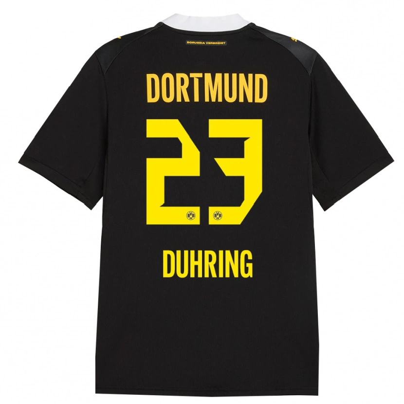 Danxen Damen Marc Niclas Duhring #23 Schwarz Rot Gelb Auswärtstrikot Trikot 2026/27 T-Shirt Österreich