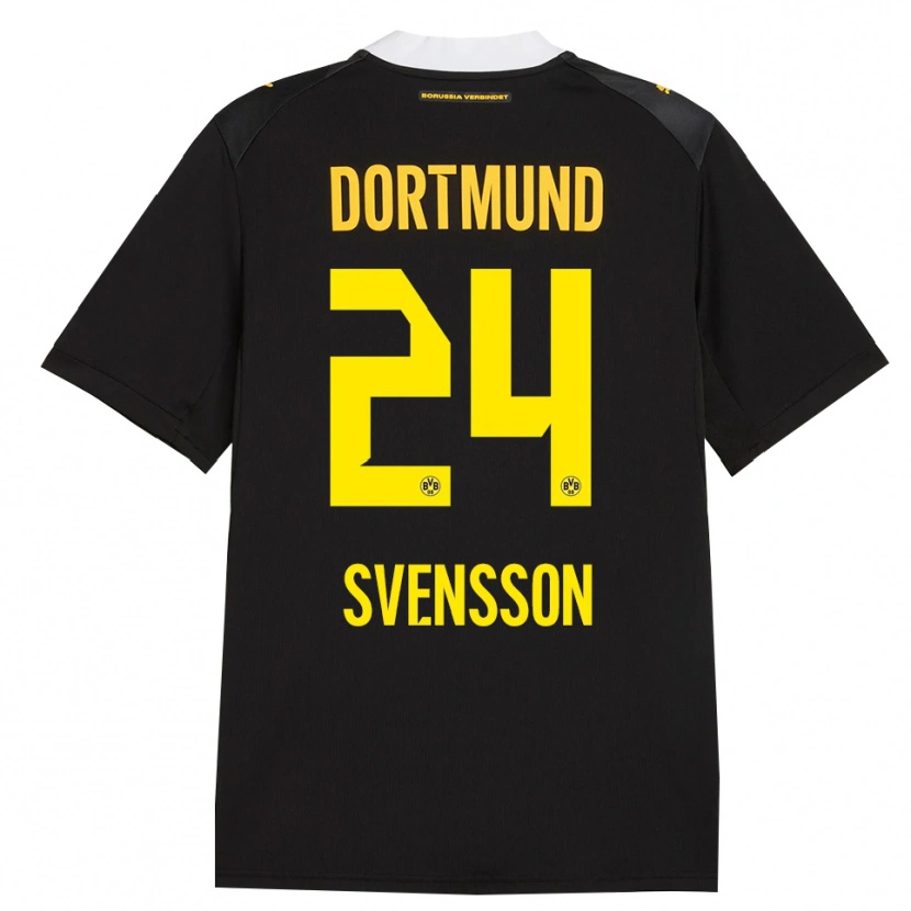 Danxen Damen Daniel Svensson #24 Schwarz Rot Gelb Auswärtstrikot Trikot 2026/27 T-Shirt Österreich