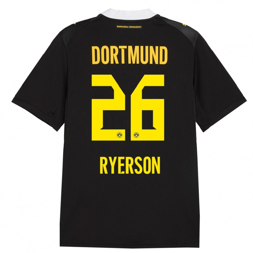 Danxen Damen Julian Ryerson #26 Schwarz Rot Gelb Auswärtstrikot Trikot 2026/27 T-Shirt Österreich