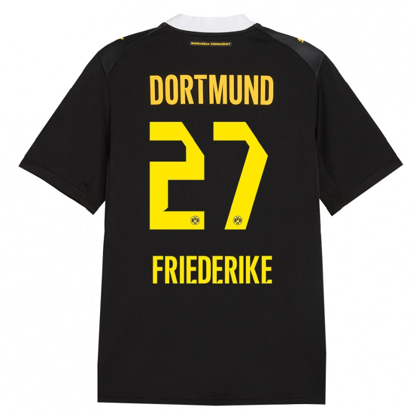 Danxen Damen Burczik Friederike #27 Schwarz Rot Gelb Auswärtstrikot Trikot 2026/27 T-Shirt Österreich