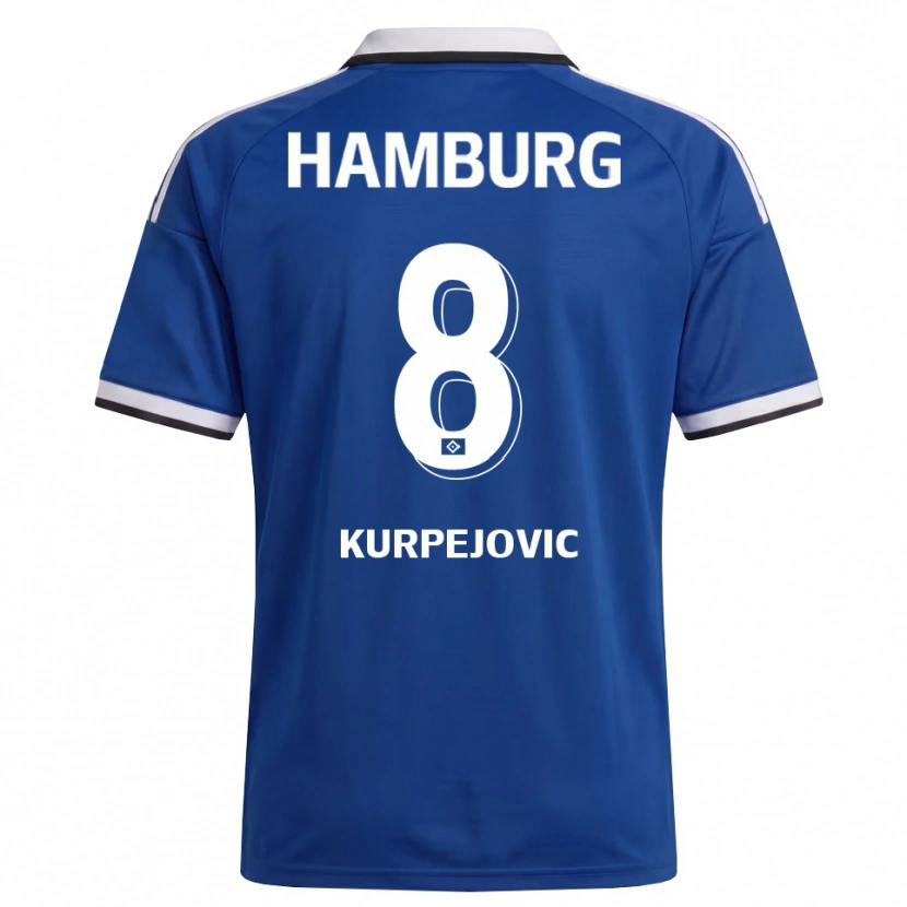 Danxen Damen Emin Kurpejovic #8 Weiß Blau Auswärtstrikot Trikot 2026/27 T-Shirt Österreich