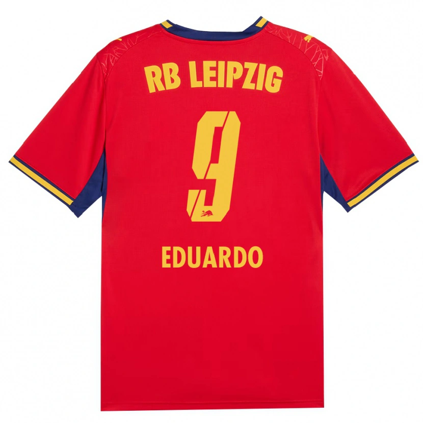 Danxen Damen Yannick Eduardo #9 Rot Gelb Königsblau Auswärtstrikot Trikot 2026/27 T-Shirt Österreich