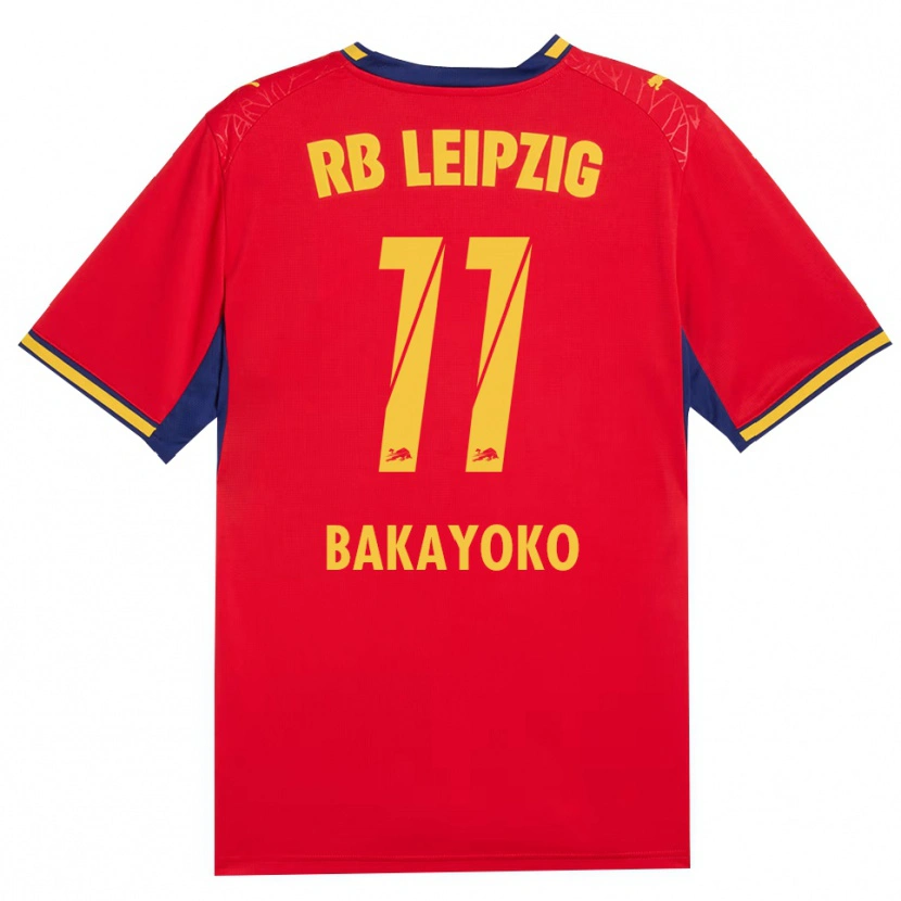 Danxen Damen Johan Bakayoko #11 Rot Gelb Königsblau Auswärtstrikot Trikot 2026/27 T-Shirt Österreich