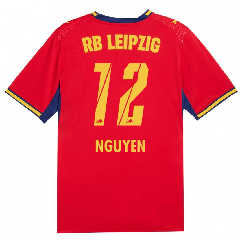 Danxen Damen Vu Nguyen #12 Rot Gelb Königsblau Auswärtstrikot Trikot 2026/27 T-Shirt Österreich