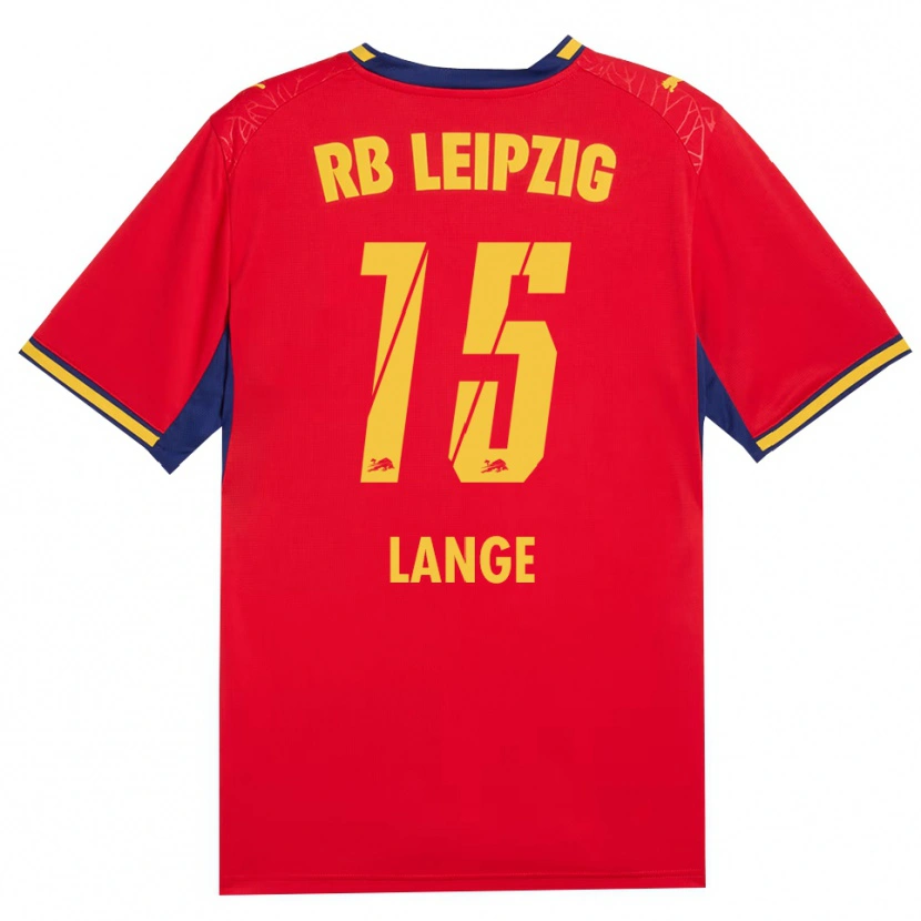 Danxen Damen Oskar Lange #15 Rot Gelb Königsblau Auswärtstrikot Trikot 2026/27 T-Shirt Österreich
