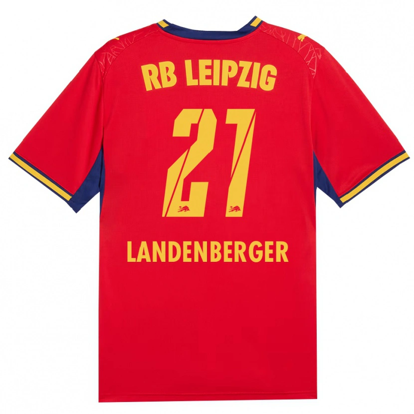 Danxen Damen Julia Landenberger #21 Rot Gelb Königsblau Auswärtstrikot Trikot 2026/27 T-Shirt Österreich