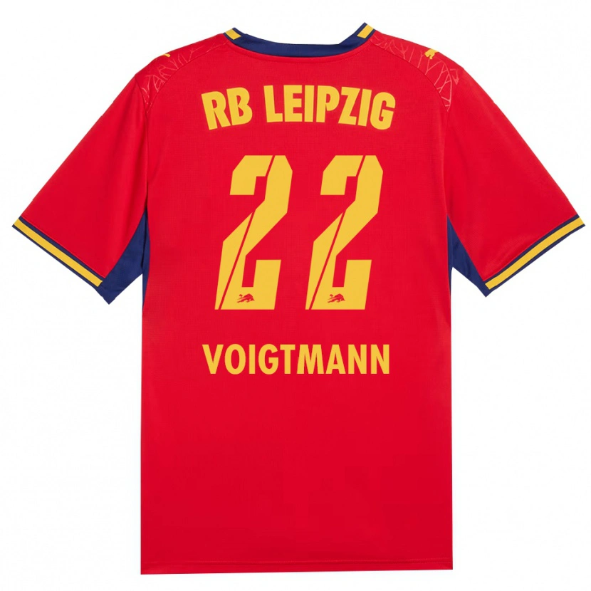 Danxen Damen Alexander Voigtmann #22 Rot Gelb Königsblau Auswärtstrikot Trikot 2026/27 T-Shirt Österreich
