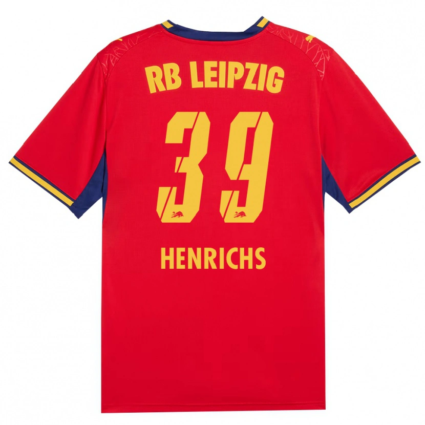 Danxen Damen Benjamin Henrichs #39 Rot Gelb Königsblau Auswärtstrikot Trikot 2026/27 T-Shirt Österreich