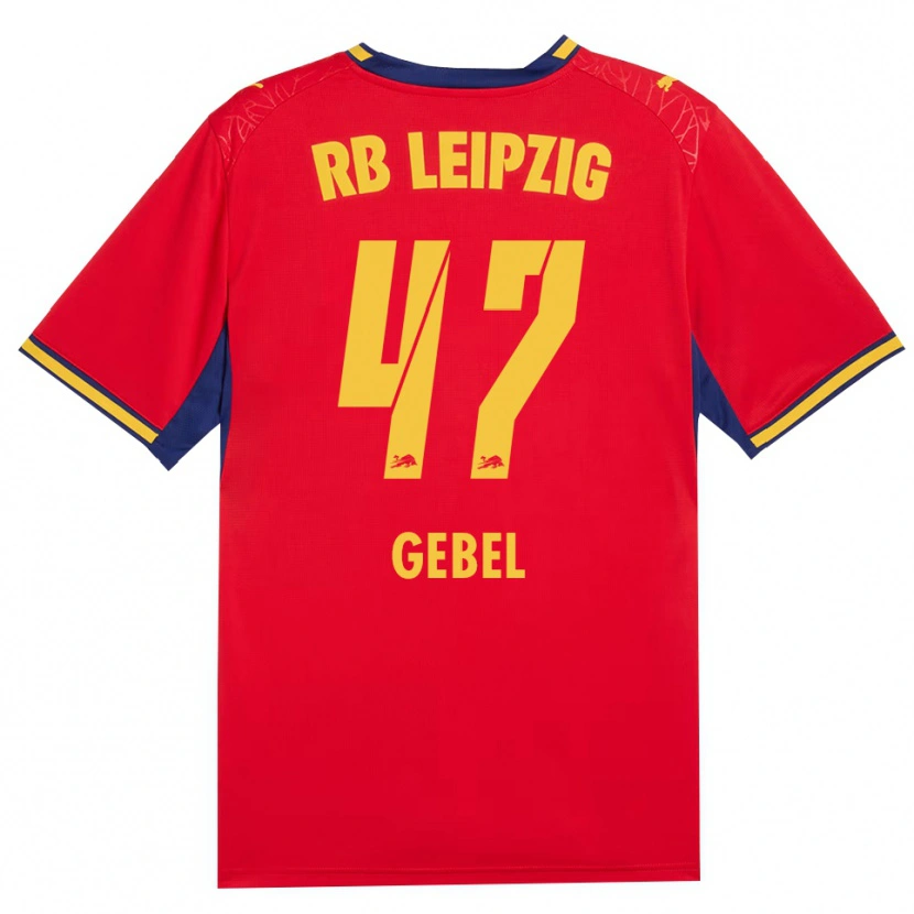 Danxen Damen Viggo Gebel #47 Rot Gelb Königsblau Auswärtstrikot Trikot 2026/27 T-Shirt Österreich