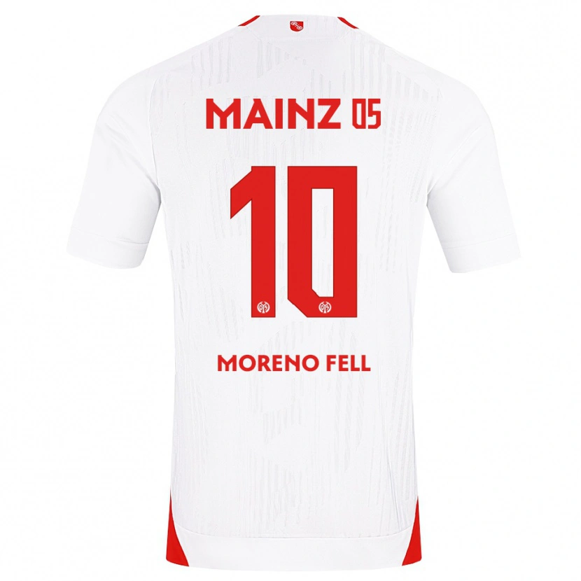 Danxen Damen Fabio Moreno Fell #10 Weiß Rot Gelb Auswärtstrikot Trikot 2026/27 T-Shirt Österreich