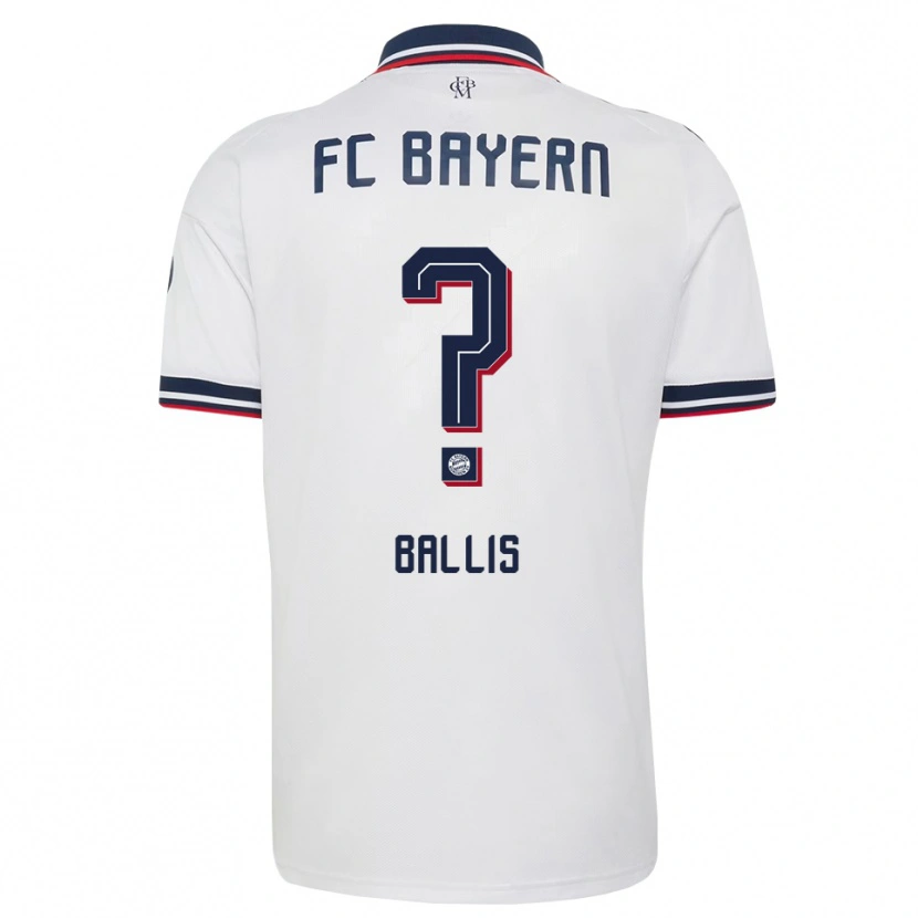 Danxen Damen Benjamin Ballis #0 Weiß Grau Rot Auswärtstrikot Trikot 2026/27 T-Shirt Österreich