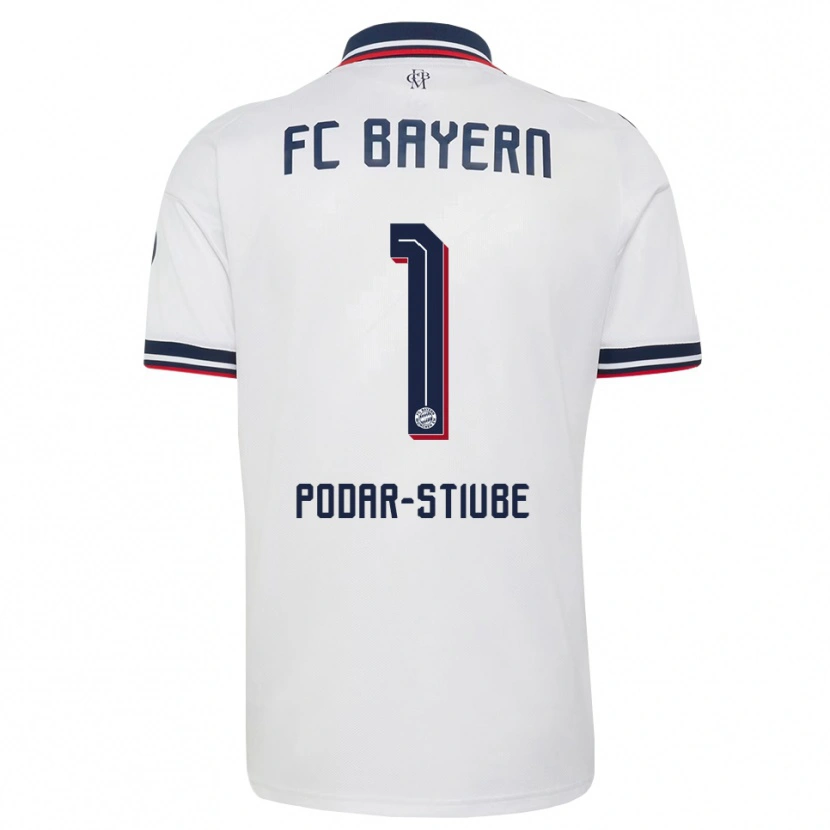 Danxen Damen David Podar-Stiube #1 Weiß Grau Rot Auswärtstrikot Trikot 2026/27 T-Shirt Österreich