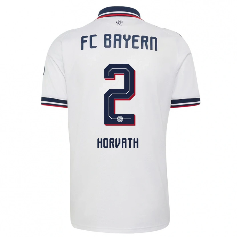 Danxen Damen Jakob Horvath #2 Weiß Grau Rot Auswärtstrikot Trikot 2026/27 T-Shirt Österreich