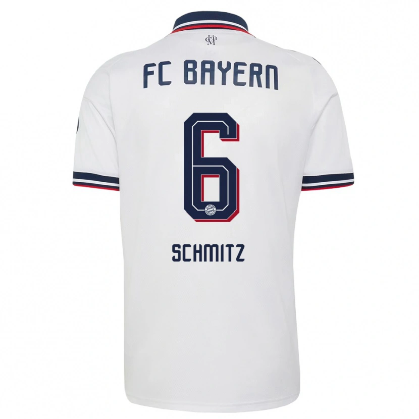 Danxen Damen Benno Schmitz #6 Weiß Grau Rot Auswärtstrikot Trikot 2026/27 T-Shirt Österreich