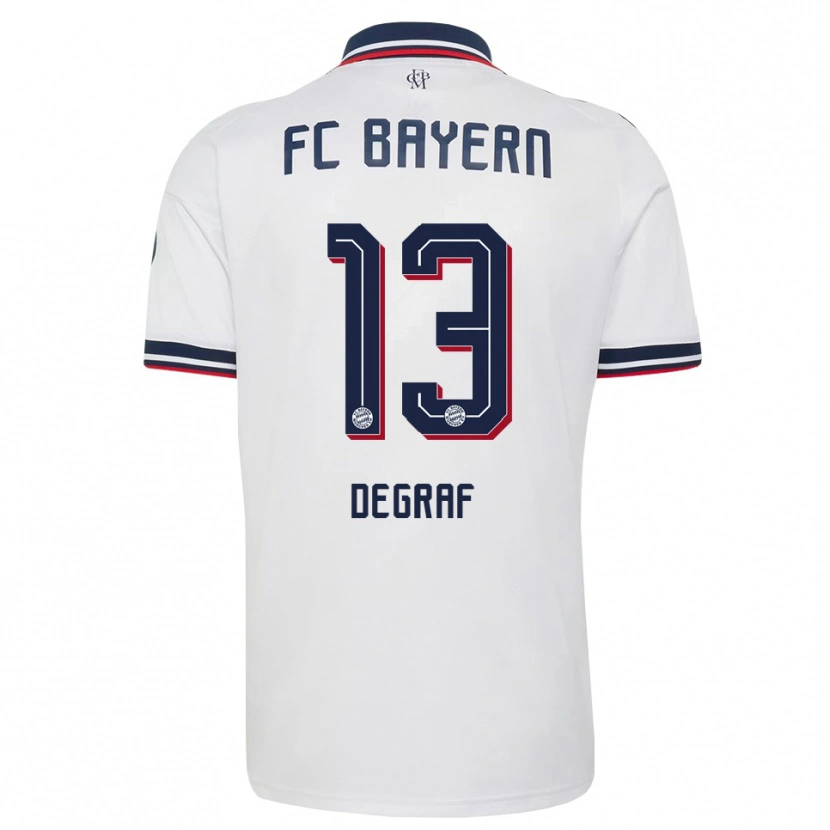 Danxen Damen Artur Degraf #13 Weiß Grau Rot Auswärtstrikot Trikot 2026/27 T-Shirt Österreich