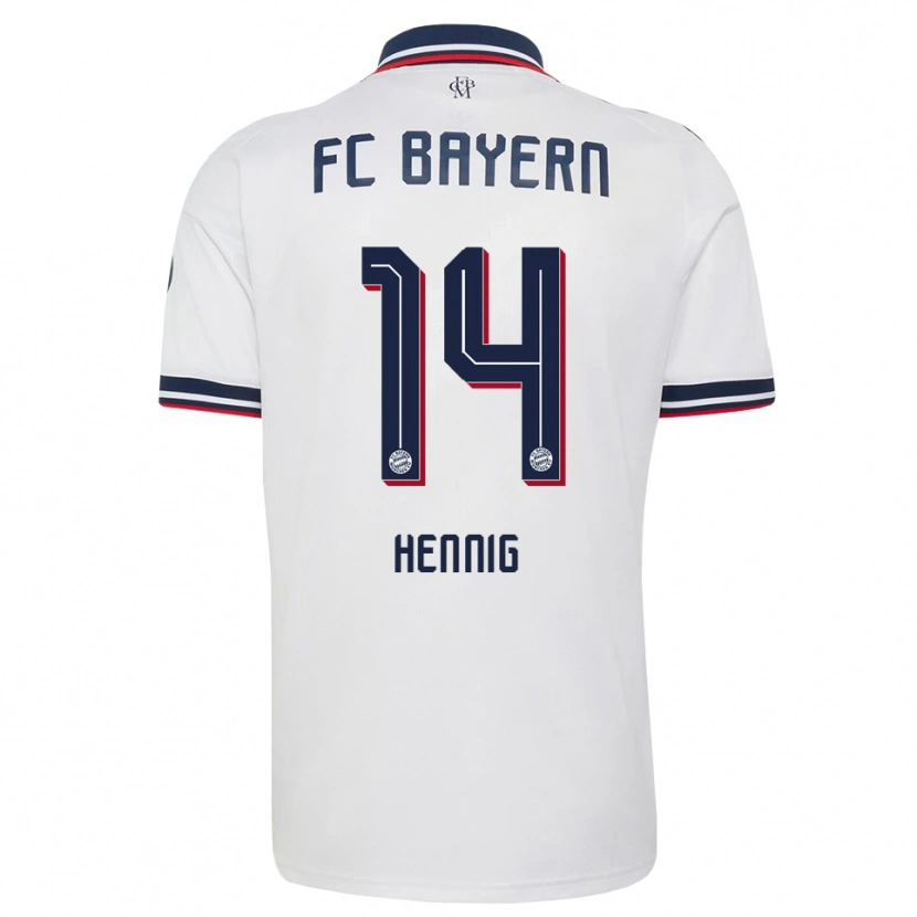 Danxen Damen Maximilian Hennig #14 Weiß Grau Rot Auswärtstrikot Trikot 2026/27 T-Shirt Österreich
