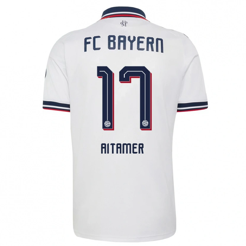 Danxen Damen Younes Aitamer #17 Weiß Grau Rot Auswärtstrikot Trikot 2026/27 T-Shirt Österreich