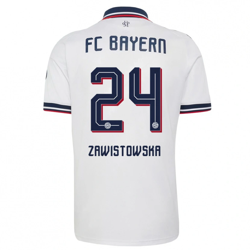 Danxen Damen Weronika Zawistowska #24 Weiß Grau Rot Auswärtstrikot Trikot 2026/27 T-Shirt Österreich
