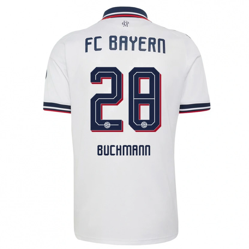 Danxen Damen Tarek Buchmann #28 Weiß Grau Rot Auswärtstrikot Trikot 2026/27 T-Shirt Österreich