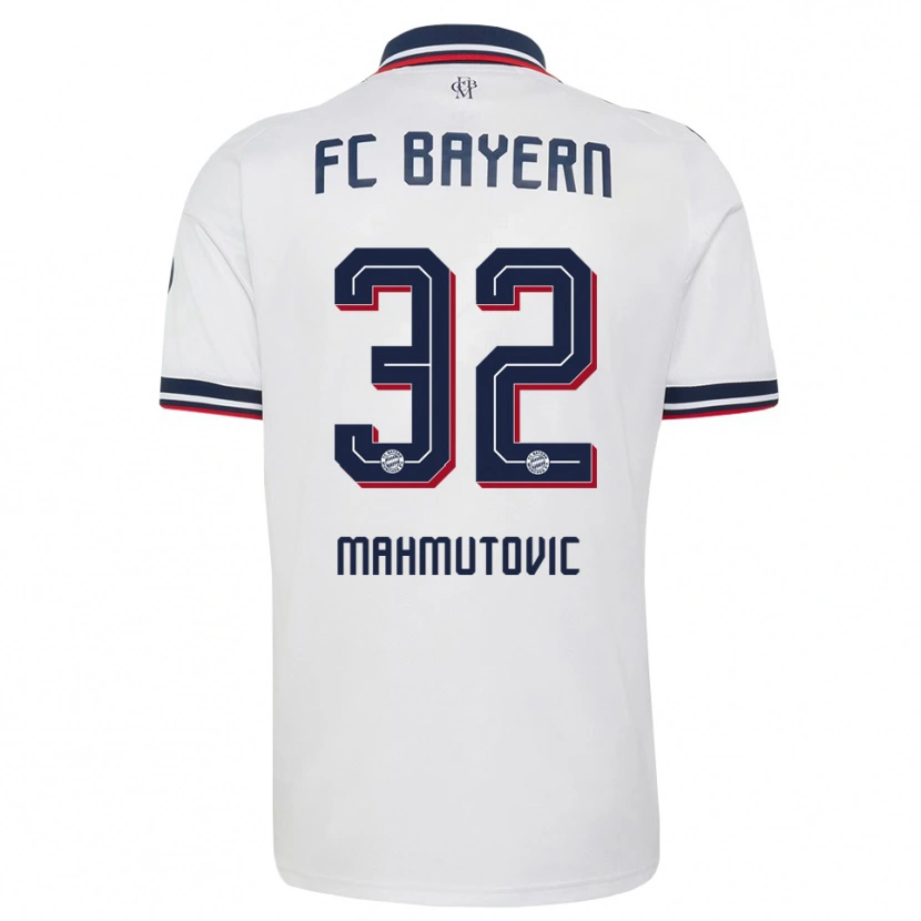 Danxen Damen Ena Mahmutovic #32 Weiß Grau Rot Auswärtstrikot Trikot 2026/27 T-Shirt Österreich