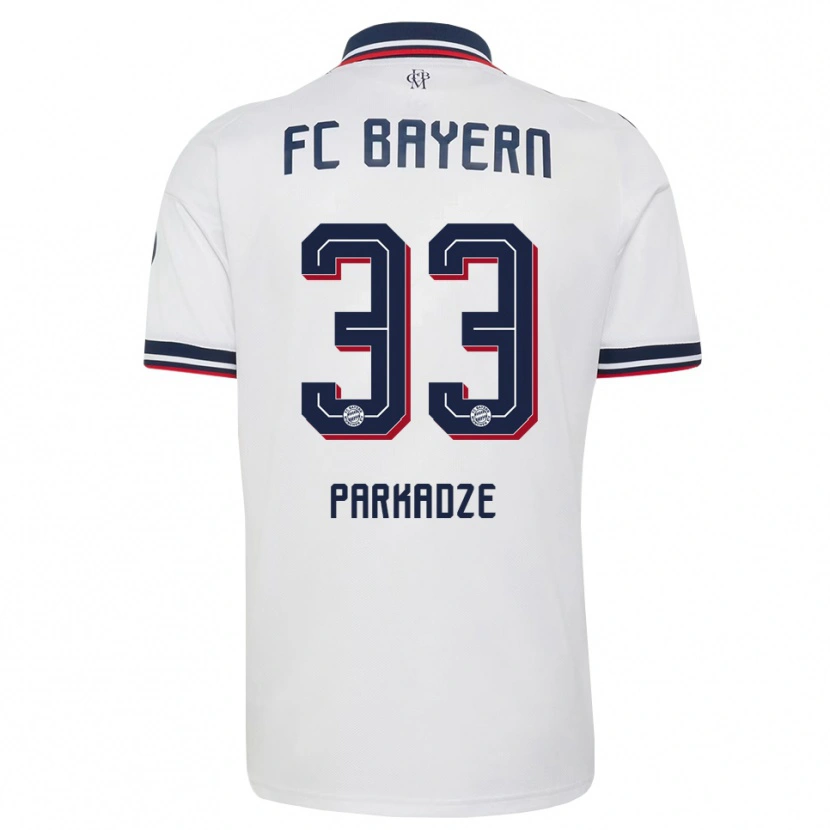 Danxen Damen Luka Parkadze #33 Weiß Grau Rot Auswärtstrikot Trikot 2026/27 T-Shirt Österreich