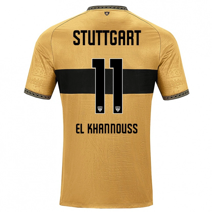 Danxen Damen Bilal El Khannouss #11 Braun Schwarz Weiß Auswärtstrikot Trikot 2026/27 T-Shirt Österreich