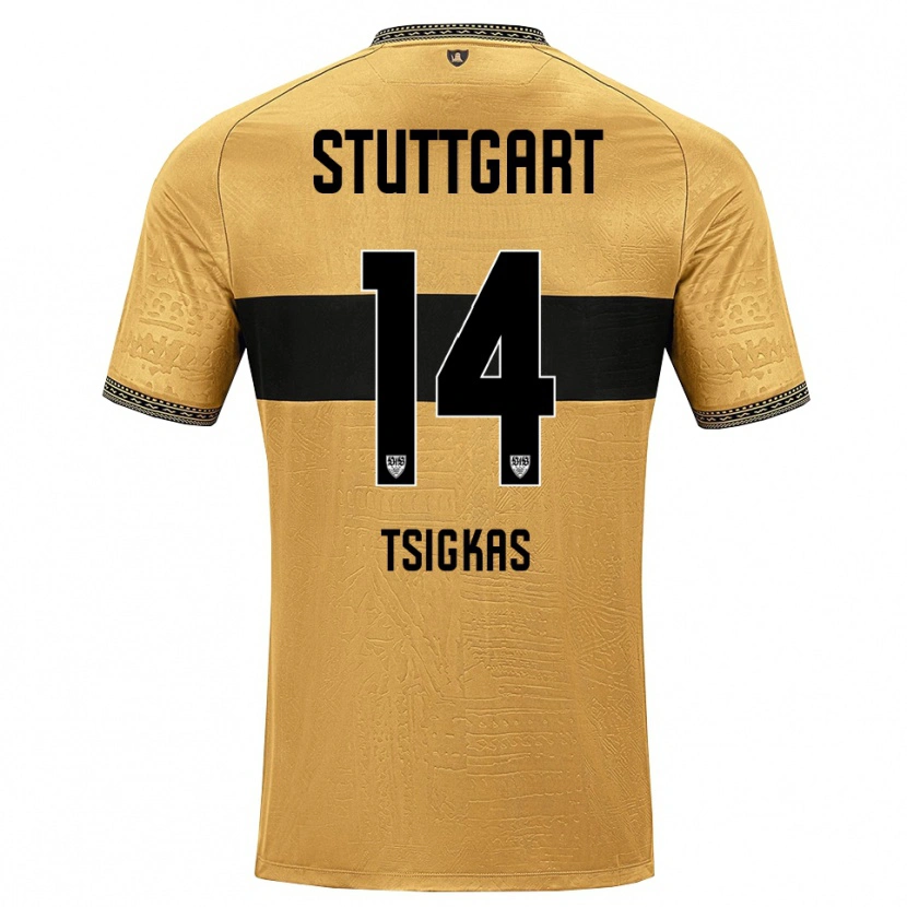 Danxen Damen Mattheos Tsigkas #14 Braun Schwarz Weiß Auswärtstrikot Trikot 2026/27 T-Shirt Österreich