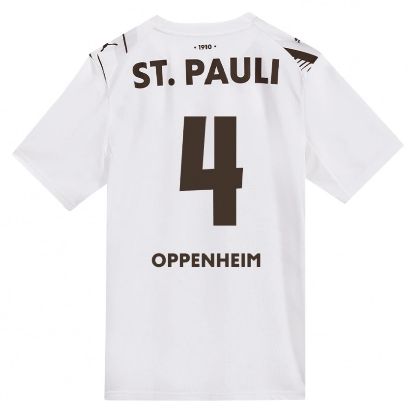 Danxen Damen Merle Oppenheim #4 Kaffee Weiß Rot Auswärtstrikot Trikot 2026/27 T-Shirt Österreich