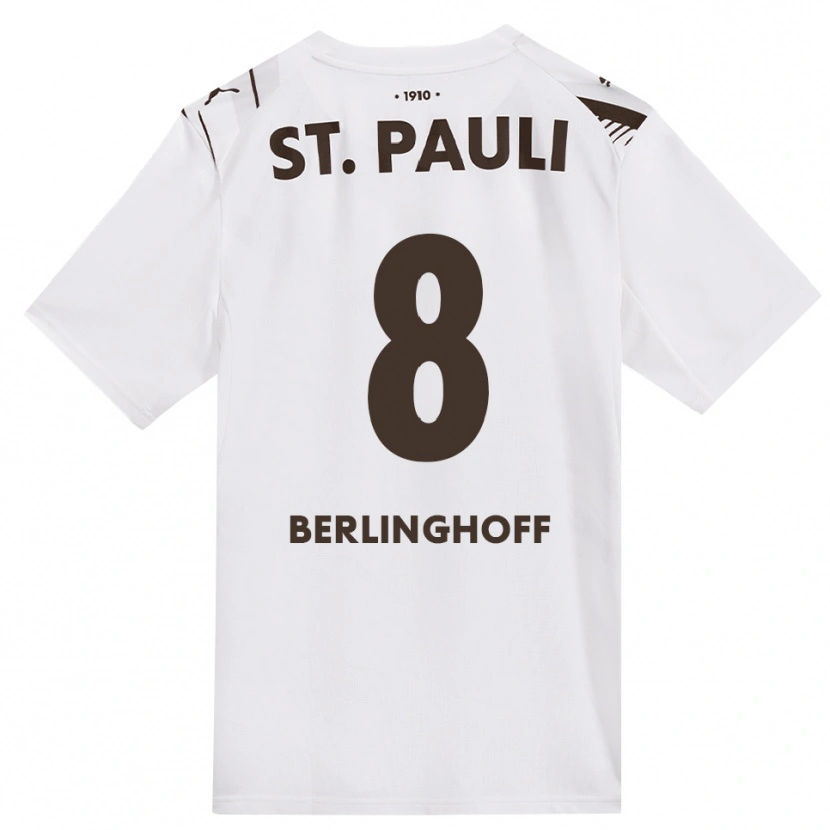 Danxen Damen Marlene Berlinghoff #8 Kaffee Weiß Rot Auswärtstrikot Trikot 2026/27 T-Shirt Österreich