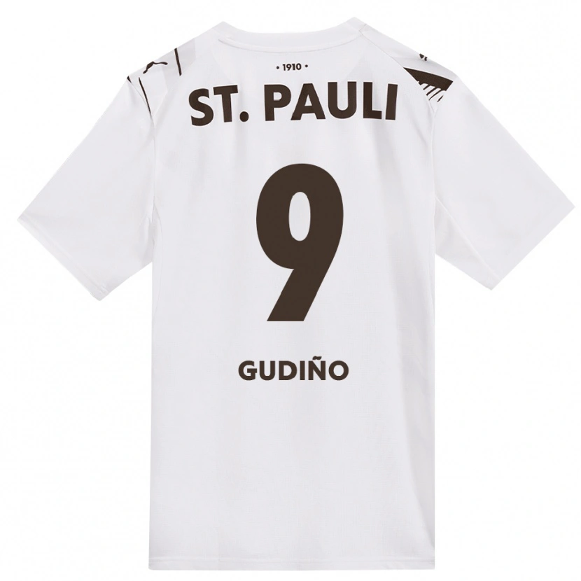 Danxen Damen Alberto Gudiño #9 Kaffee Weiß Rot Auswärtstrikot Trikot 2026/27 T-Shirt Österreich