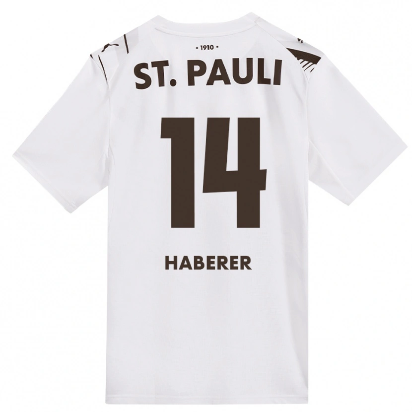 Danxen Damen Moritz Haberer #14 Kaffee Weiß Rot Auswärtstrikot Trikot 2026/27 T-Shirt Österreich