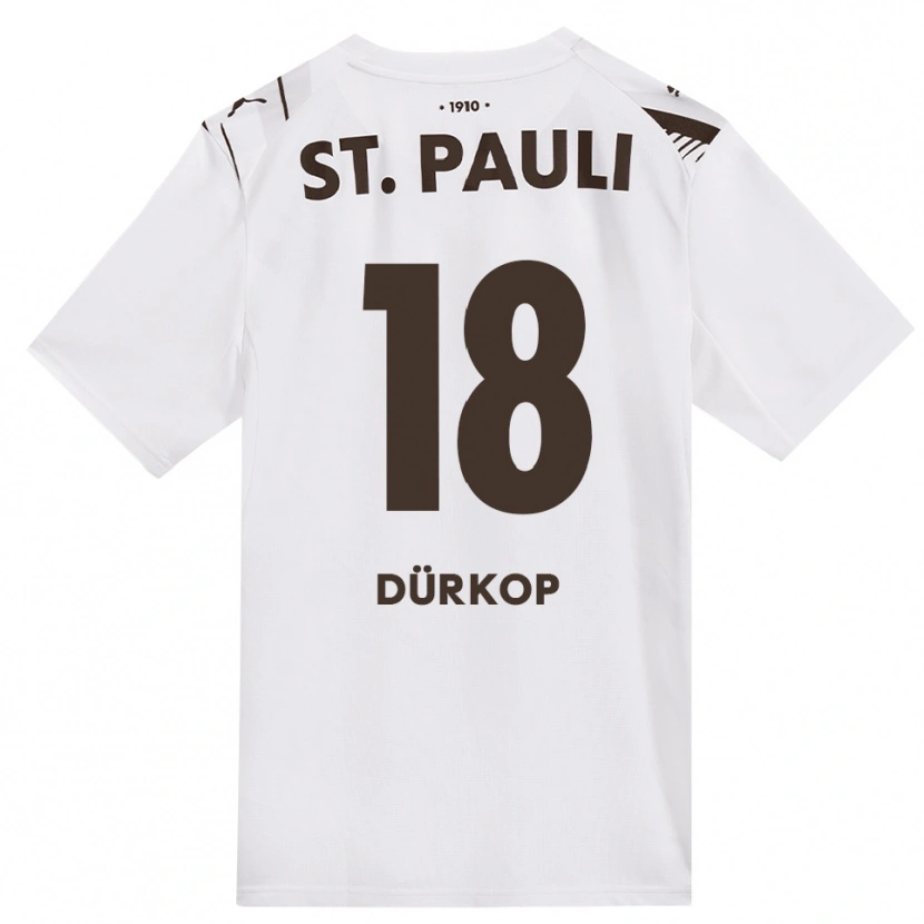 Danxen Damen Paul Dürkop #18 Kaffee Weiß Rot Auswärtstrikot Trikot 2026/27 T-Shirt Österreich