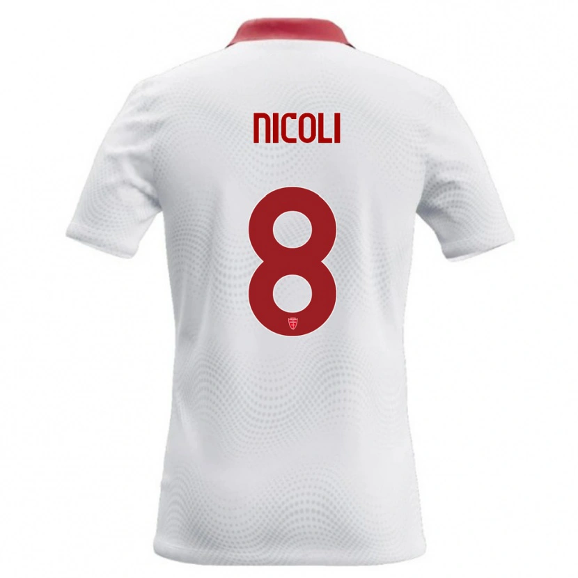 Danxen Damen Andrea Nicoli #8 Weiß Rot Auswärtstrikot Trikot 2026/27 T-Shirt Österreich