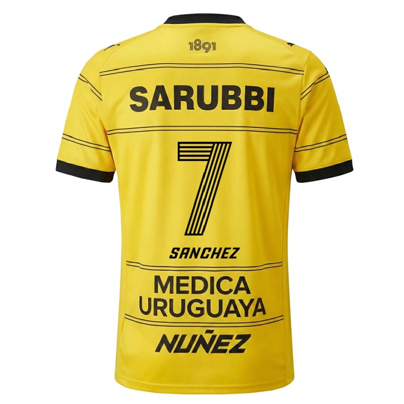 Danxen Damen Carlos Sánchez #7 Gelb Schwarz Auswärtstrikot Trikot 2026/27 T-Shirt Österreich