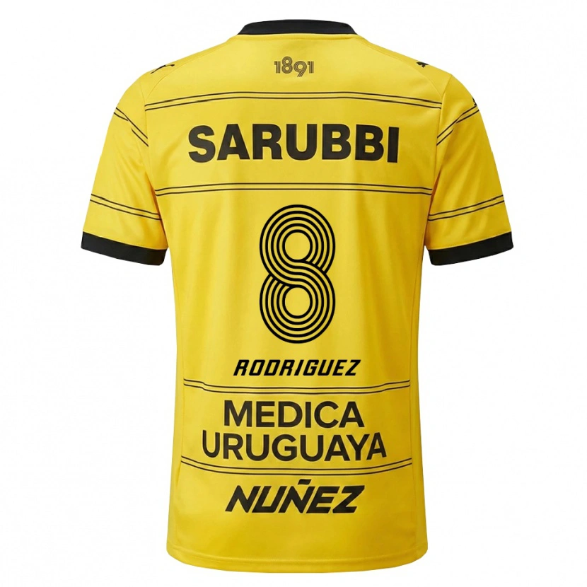 Danxen Damen Sebastián Rodríguez #8 Gelb Schwarz Auswärtstrikot Trikot 2026/27 T-Shirt Österreich
