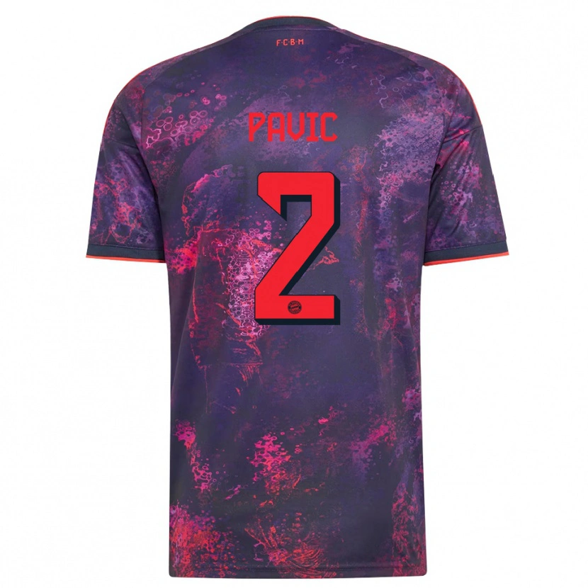 Danxen Damen Filip Pavić #2 Lila Rot Ausweichtrikot Trikot 2026/27 T-Shirt Österreich