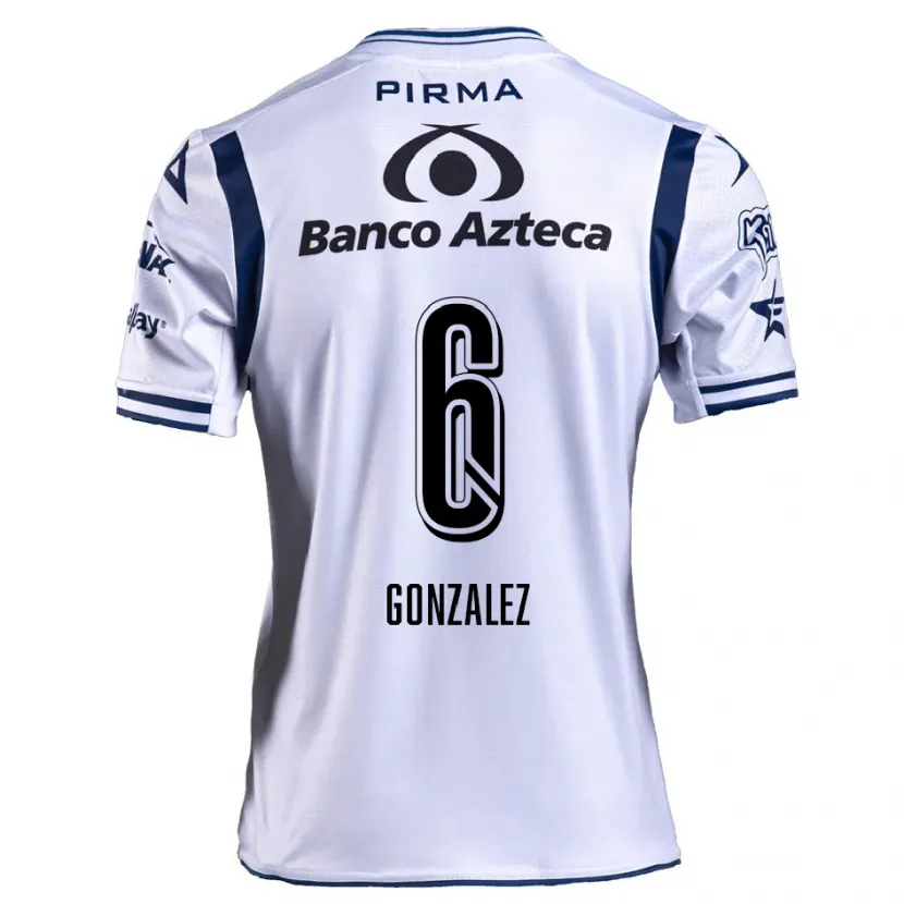 Danxen Kinder Pablo González #6 Weiß Marineblau Heimtrikot Trikot 2024/25 T-Shirt Österreich