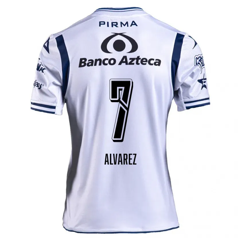 Danxen Kinder Daniel Álvarez #7 Weiß Marineblau Heimtrikot Trikot 2024/25 T-Shirt Österreich