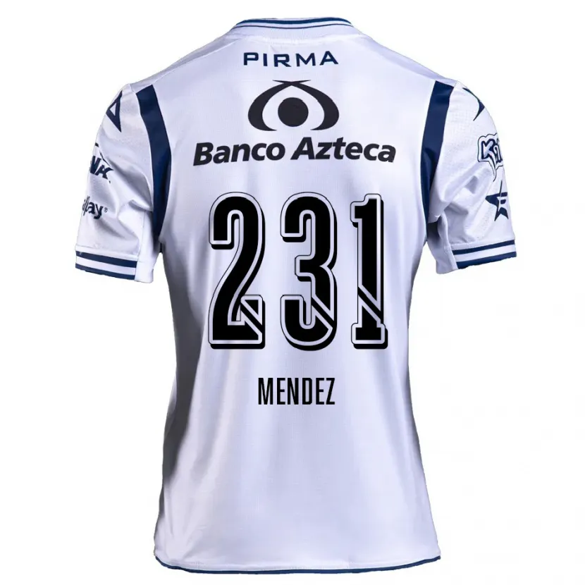 Danxen Kinder Alejandro Méndez #231 Weiß Marineblau Heimtrikot Trikot 2024/25 T-Shirt Österreich