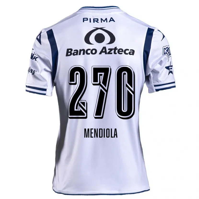 Danxen Kinder Carlos Mendiola #270 Weiß Marineblau Heimtrikot Trikot 2024/25 T-Shirt Österreich