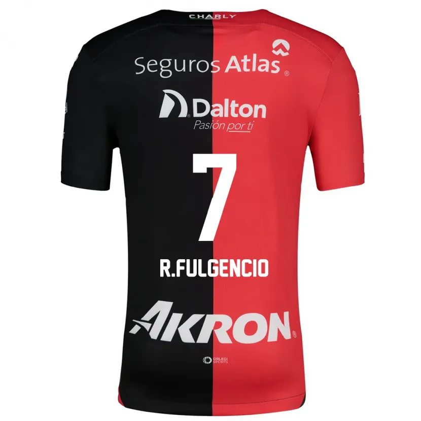 Danxen Kinder Raymundo Fulgencio #7 Rot Schwarz Heimtrikot Trikot 2024/25 T-Shirt Österreich