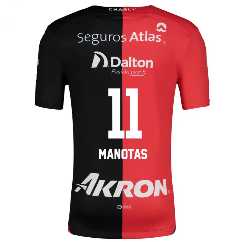 Danxen Kinder Mauro Manotas #11 Rot Schwarz Heimtrikot Trikot 2024/25 T-Shirt Österreich
