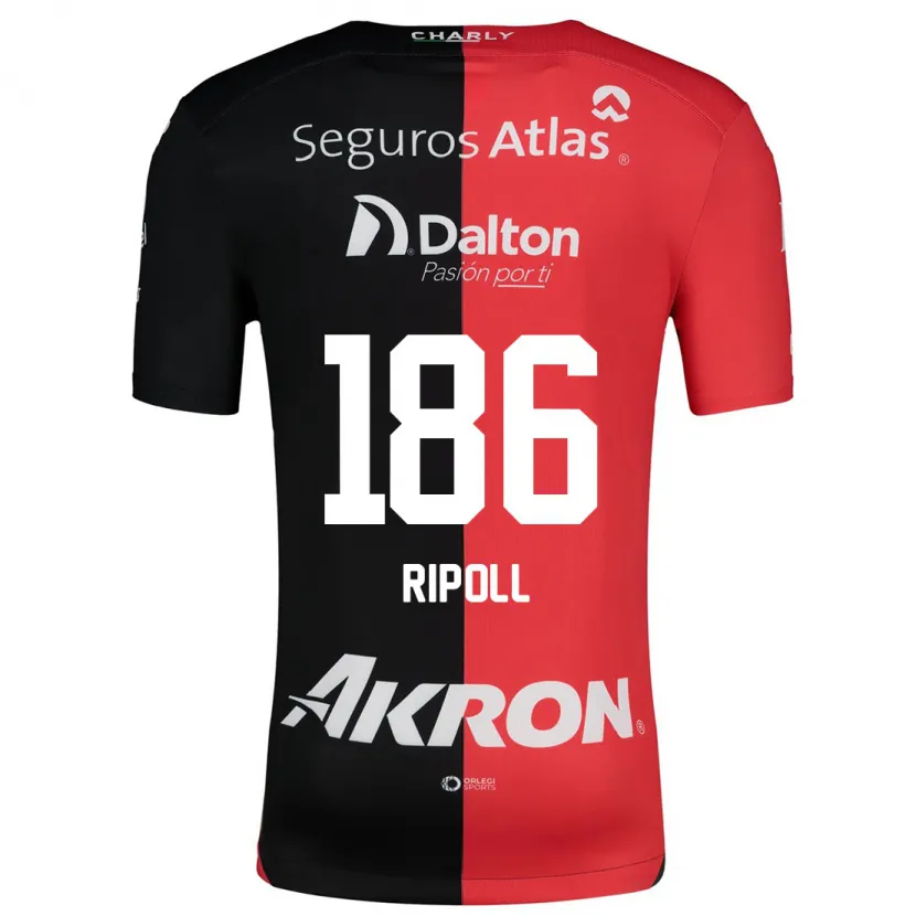 Danxen Kinder Alonso Ripoll #186 Rot Schwarz Heimtrikot Trikot 2024/25 T-Shirt Österreich