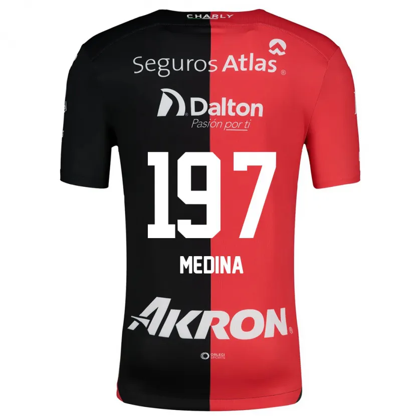 Danxen Kinder Héctor Medina #197 Rot Schwarz Heimtrikot Trikot 2024/25 T-Shirt Österreich