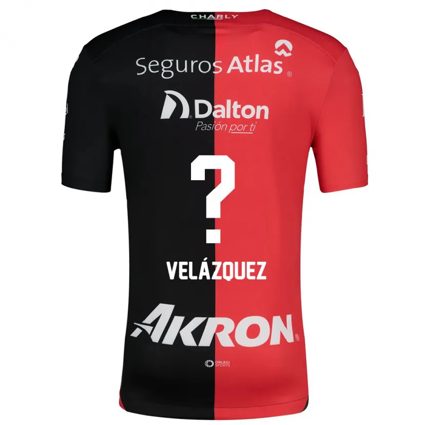 Danxen Kinder José Velázquez #0 Rot Schwarz Heimtrikot Trikot 2024/25 T-Shirt Österreich
